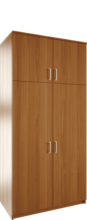 Шкафы для балконов и лоджий: 1115×650 мм, 4 створки, 1 перегородка, 5 полок
