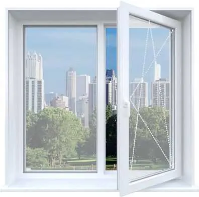 Двустворчатое пластиковое окно Rehau Brillant-Design